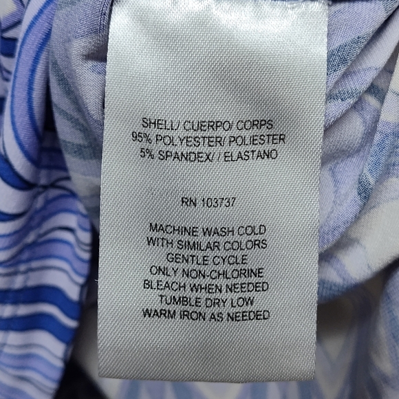 Donna Morgan Mini Dress Women Size 4 Purple Geometric 3/4 Sleeve Retro - Picture 8 of 8